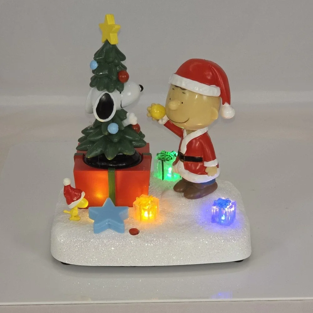 Peanuts Snoopy & Charlie Light Up Musical Table Kurt S Adler Plays Linus & Lucy